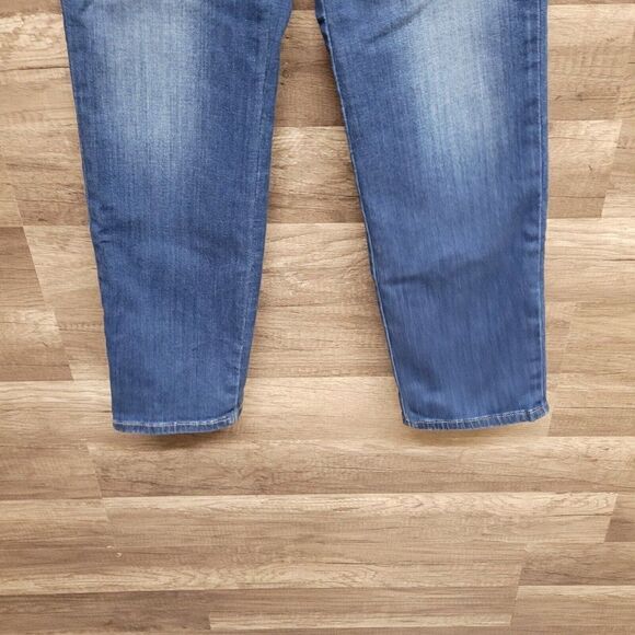 Express Straight Super High Rise Ankle Jeans Blue‎ Medium Wash Womens 2 - Picture 9 of 16